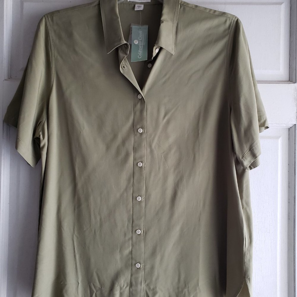 Coldwater Creek Ladies XL Short Sleeve Blouse (NWT)